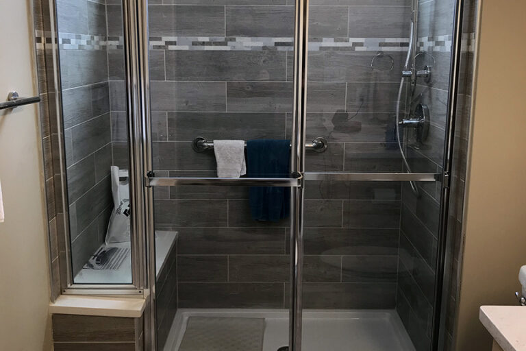 Fully framed Lucette shower door unit in Shepherdstown, West Virginia