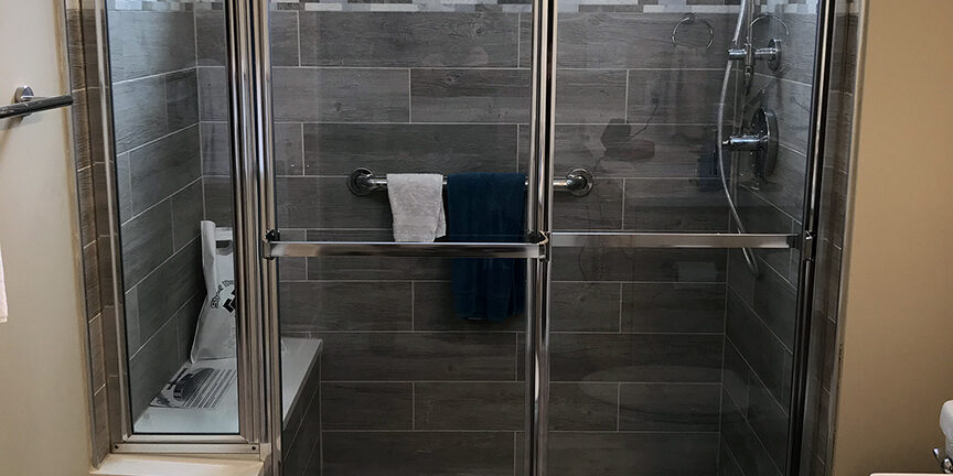 Fully framed Lucette shower door unit in Shepherdstown, West Virginia