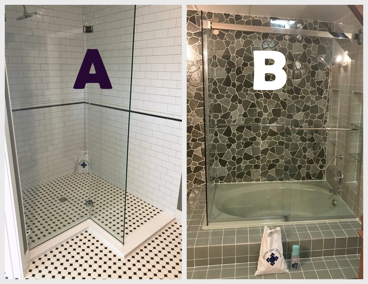 Two custom showers for a poll