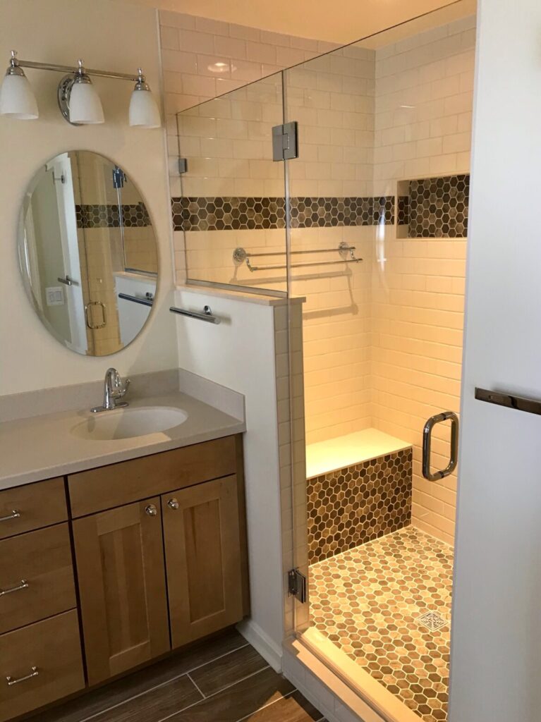 fraframeless swing glass shower door