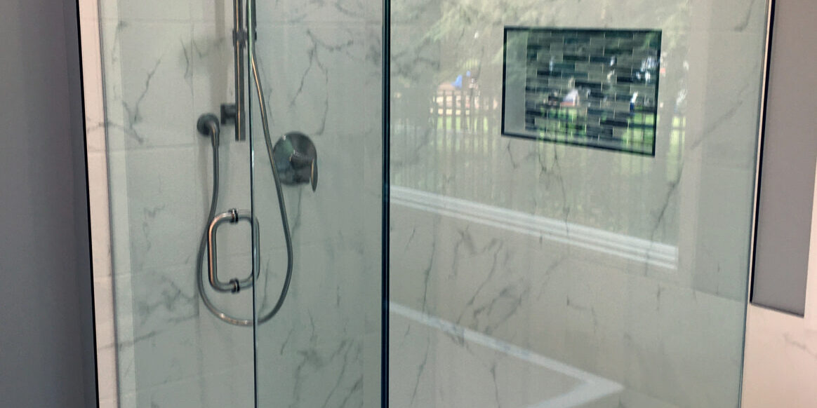 corner unit shower door in fairfax virginia