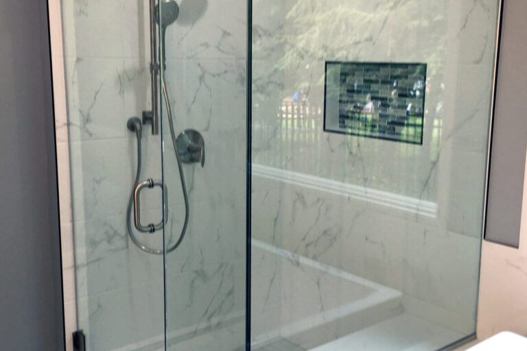 corner unit shower door in fairfax virginia