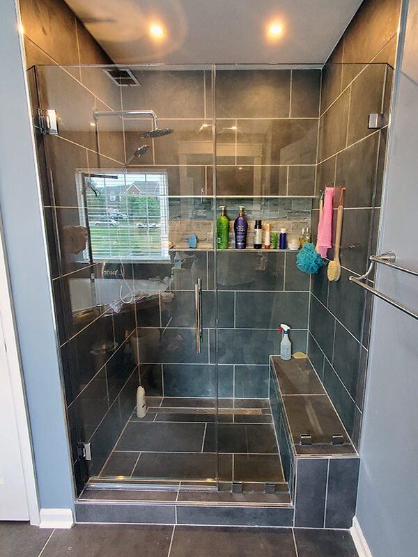 Frameless Shower Door _ Panel with Bench Seat in Leesburg, VA Frameless Shower Door _ Panel with Bench Seat in Leesburg, VA