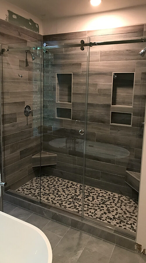 Serenity Shower Doors on Large Modern Shower in Leesburg, VA Serenity Shower Doors on Large Modern Shower in Leesburg, VA