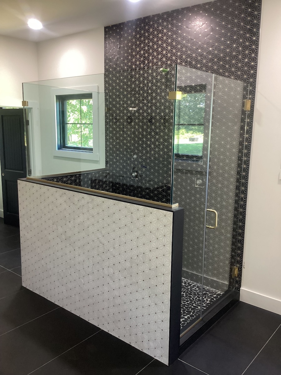 custom layout 3-sided corner shower doors in Hagerstown, MD