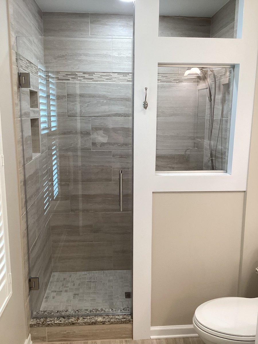 customer shower door with inset window in Smithsburg, MD