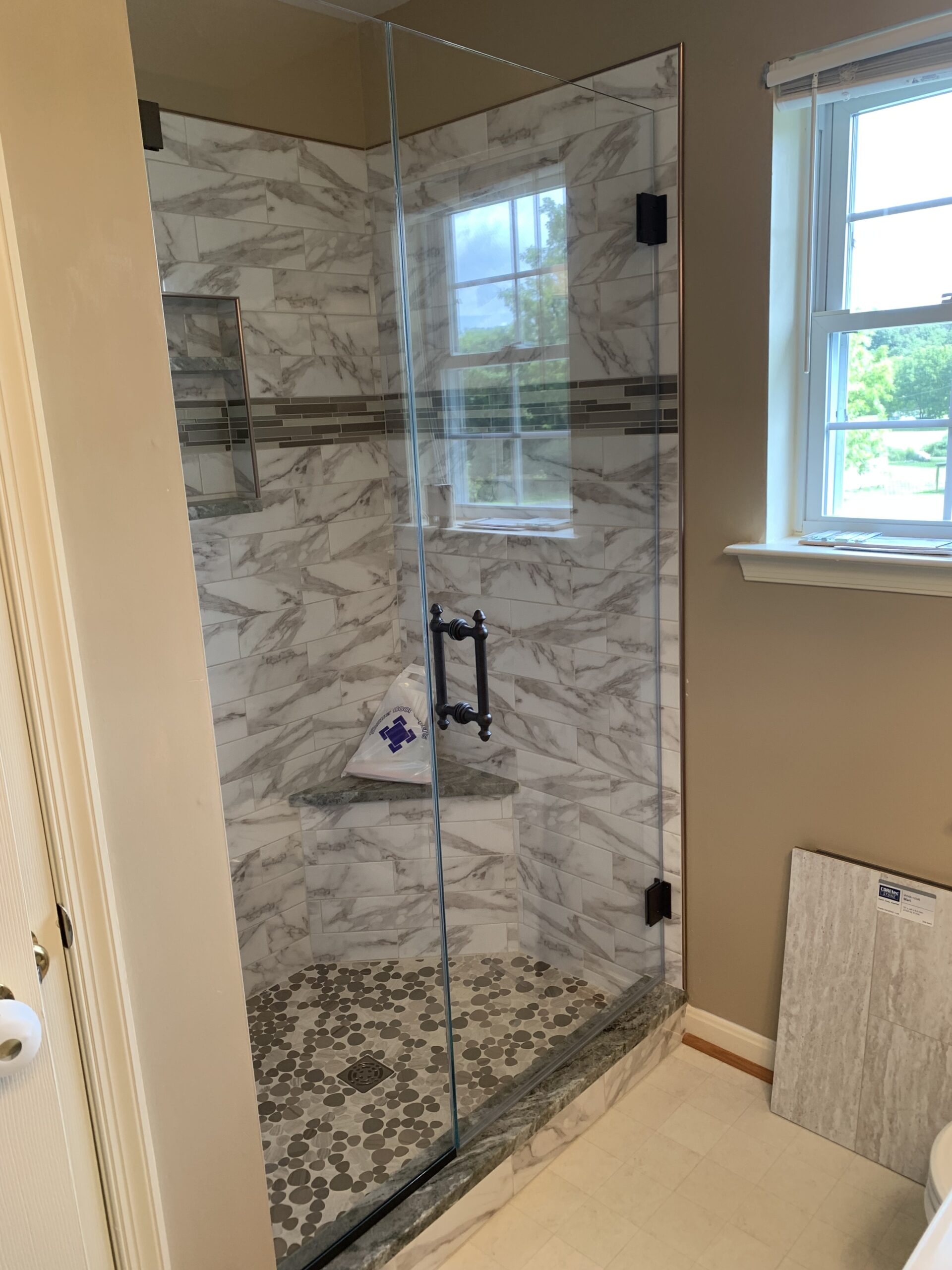frameless shower door & panel in martinsburg, wv