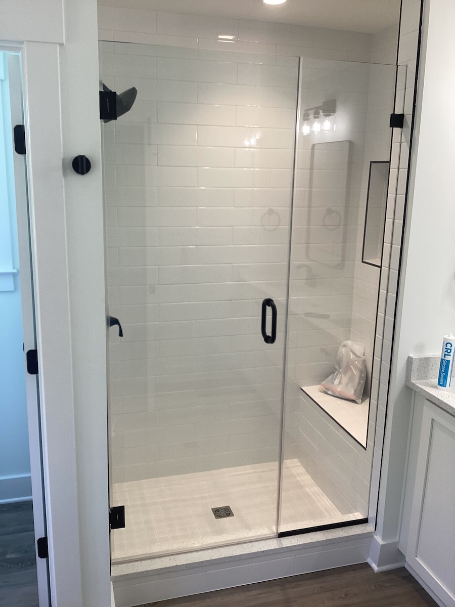 frameless shower door and panel in Hagerstown, MD
