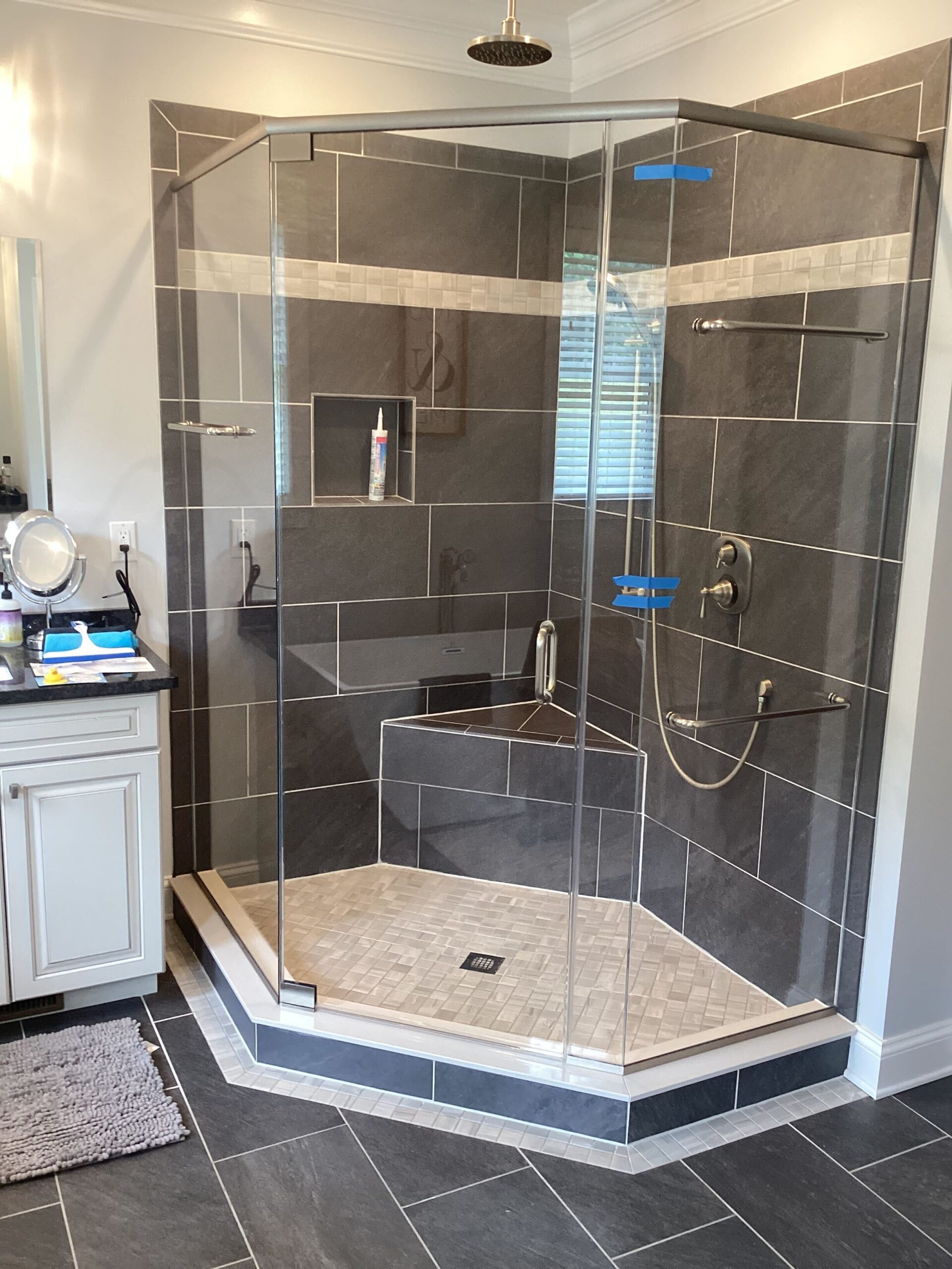 frameless neo angle shower door in hedgesville, wv