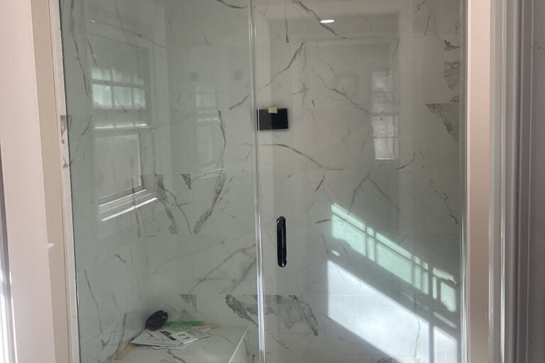 frameless glass steam shower enclosure in gaithersburg, md